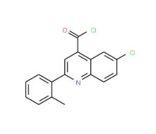 6-chloro-2-(2-methylphenyl)quinoline-4-carbonyl chloride - chemical structure image