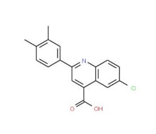 6-Chloro-2-(3,4-dimethylphenyl)quinoline-4-carboxylic acid (CAS 445289-11-2) - chemical structure image