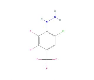 6-Chloro-2,3-difluoro-4-(trifluoromethyl)phenylhydrazine (CAS 120769-98-4) - chemical structure image