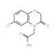6-Chloro-2,3-dihydro-1,4-benzoxazin-3-one-4-acetic acid (CAS 26494-58-6) - chemical structure image