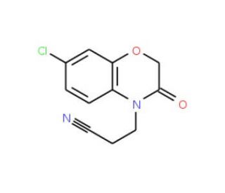 6-Chloro-2,3-dihydro-3-oxo-4H-1,4-benzoxazine-4-propionitrile (CAS 351003-20-8) - chemical structure image