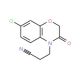 6-Chloro-2,3-dihydro-3-oxo-4H-1,4-benzoxazine-4-propionitrile (CAS 351003-20-8) - chemical structure image