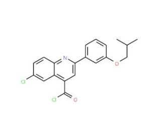 6-chloro-2-(3-isobutoxyphenyl)quinoline-4-carbonyl chloride - chemical structure image