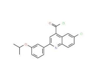 6-chloro-2-(3-isopropoxyphenyl)quinoline-4-carbonyl chloride - chemical structure image