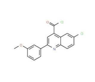 6-chloro-2-(3-methoxyphenyl)quinoline-4-carbonyl chloride - chemical structure image