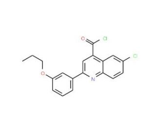 6-chloro-2-(3-propoxyphenyl)quinoline-4-carbonyl chloride - chemical structure image