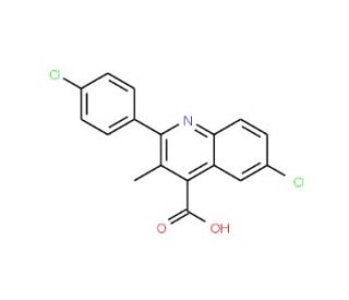 6-Chloro-2-(4-chlorophenyl)-3-methylquinoline-4-carboxylic acid - chemical structure image