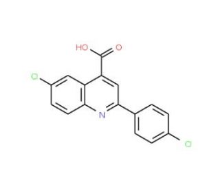 6-Chloro-2-(4-chlorophenyl)-4-quinolinecarboxylicacid (CAS 126088-20-8) - chemical structure image