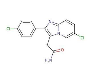 6-Chloro-2-(4-chlorophenyl)imidazo[1,2-a]pyridine-3-acetamide (CAS 82626-73-1) - chemical structure image