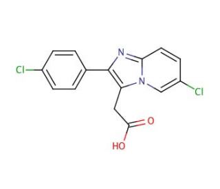 6-Chloro-2-(4-chlorophenyl)imidazo[1,2-a]pyridine-3-acetic Acid (CAS 82626-74-2) - chemical structure image