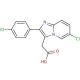 6-Chloro-2-(4-chlorophenyl)imidazo[1,2-a]pyridine-3-acetic Acid (CAS 82626-74-2) - chemical structure image