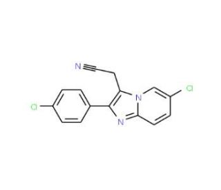 6-Chloro-2-(4-chlorophenyl)imidazo[1,2-a]pyridine-3-acetonitrile (CAS 82626-72-0) - chemical structure image