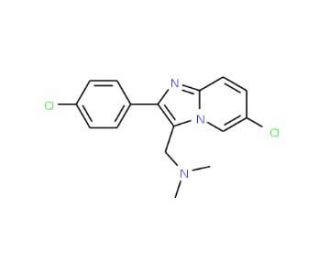 6-Chloro-2-(4-ClPh)-N,N-dimethylimidazo[1,2-a]pyridine-3-methanamine (CAS 365213-33-8) - chemical structure image
