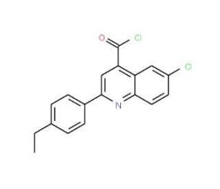6-chloro-2-(4-ethylphenyl)quinoline-4-carbonyl chloride - chemical structure image