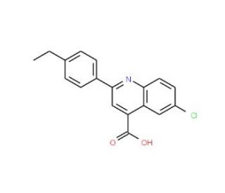 6-Chloro-2-(4-ethylphenyl)quinoline-4-carboxylic acid (CAS 897559-96-5) - chemical structure image