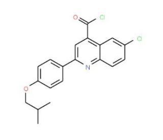 6-chloro-2-(4-isobutoxyphenyl)quinoline-4-carbonyl chloride - chemical structure image