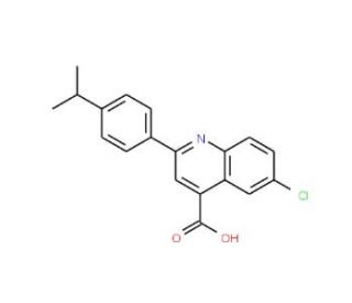 6-Chloro-2-(4-isopropylphenyl)quinoline-4-carboxylic acid (CAS 897560-12-2) - chemical structure image