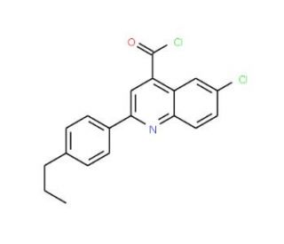 6-chloro-2-(4-propylphenyl)quinoline-4-carbonyl chloride - chemical structure image