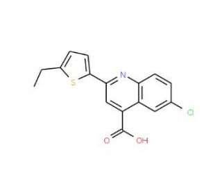 6-Chloro-2-(5-ethylthien-2-yl)quinoline-4-carboxylic acid - chemical structure image