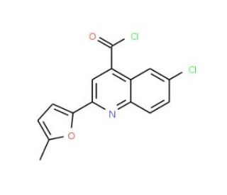 6-chloro-2-(5-methyl-2-furyl)quinoline-4-carbonyl chloride - chemical structure image