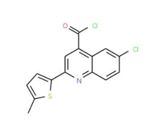6-chloro-2-(5-methyl-2-thienyl)quinoline-4-carbonyl chloride - chemical structure image