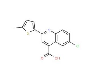 6-Chloro-2-(5-methylthien-2-yl)quinoline-4-carboxylic acid - chemical structure image
