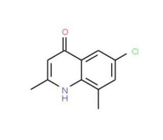 6-Chloro-2,8-dimethyl-4-quinolinol (CAS 21629-49-2) - chemical structure image