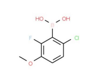 6-Chloro-2-fluoro-3-methoxyphenylboronic acid (CAS 867333-04-8) - chemical structure image