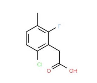 6-Chloro-2-fluoro-3-methylphenylacetic acid (CAS 261762-93-0) - chemical structure image
