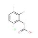 6-Chloro-2-fluoro-3-methylphenylacetic acid (CAS 261762-93-0) - chemical structure image