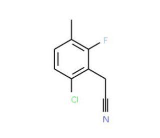 6-Chloro-2-fluoro-3-methylphenylacetonitrile - chemical structure image
