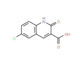 6-Chloro-2-hydroxy-quinoline-3-carboxylic acid (CAS 86209-35-0) - chemical structure image