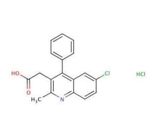 (6-chloro-2-methyl-4-phenylquinolin-3-yl)acetic acid hydrochloride - chemical structure image