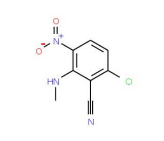 6-Chloro-2-(methylamino)-3-nitrobenzenecarbonitrile (CAS 333458-39-2) - chemical structure image