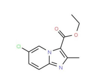 6-Chloro-2-methylimidazo[1,2-a]pyridine-3-carboxylic acid ethyl ester (CAS 330858-13-4) - chemical structure image