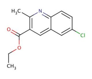 6-Chloro-2-methylquinoline-3-carboxylic acid ethyl ester (CAS 114858-39-8) - chemical structure image