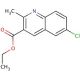 6-Chloro-2-methylquinoline-3-carboxylic acid ethyl ester (CAS 114858-39-8) - chemical structure image
