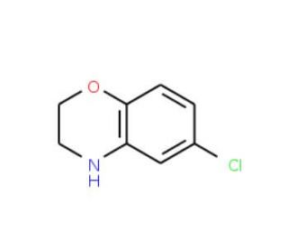 6-Chloro-3,4-dihydro-2H-1,4-benzoxazine (CAS 70558-11-1) - chemical structure image