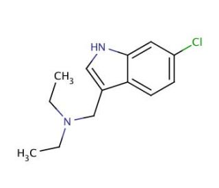 6-Chloro-3-diethylaminomethyl-indole (CAS 63353-00-4) - chemical structure image