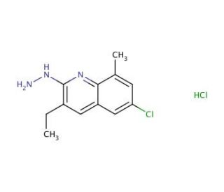 6-Chloro-3-ethyl-2-hydrazino-8-methylquinoline hydrochloride (CAS 1170624-63-1) - chemical structure image