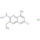 6-Chloro-3-ethyl-2-hydrazino-8-methylquinoline hydrochloride (CAS 1170624-63-1) - chemical structure image