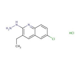 6-Chloro-3-ethyl-2-hydrazinoquinoline hydrochloride (CAS 1170632-07-1) - chemical structure image