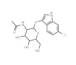 6-Chloro-3-indolyl 2-acetamido-2-deoxy-b-D-glucopyranoside (CAS 156117-44-1) - chemical structure image