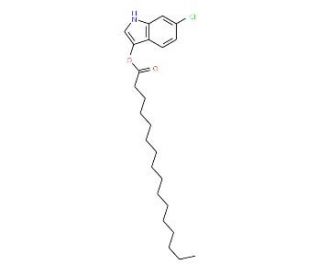 6-Chloro-3-indoxyl palmitate (CAS 209347-96-6) - chemical structure image