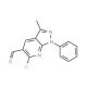 6-Chloro-3-methyl-1-phenyl-1H-pyrazolo[3,4-b]pyridine-5-carbaldehyde (CAS 81933-75-7) - chemical structure image