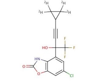6-Chloro-4-[(2,2,3,3-d4-cyclopropylethynyl)trifluoromethylhydroxymethyl]-3H-benzoxazol-2-one - chemical structure image
