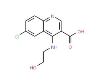 6-Chloro-4-(2-hydroxy-ethylamino)-quinoline-3-carboxylic acid - chemical structure image