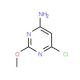 6-Chloro-4-amino-2-methoxypyrimidine (CAS 3286-55-3) - chemical structure image