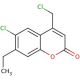 6-chloro-4-(chloromethyl)-7-ethyl-2H-chromen-2-one - chemical structure image