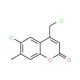 6-Chloro-4-chloromethyl-7-methyl-chromen-2-one - chemical structure image
